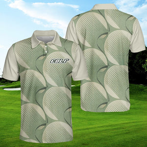 Golf Ball Mint Green - Gift For Golf Lovers - Men Polo