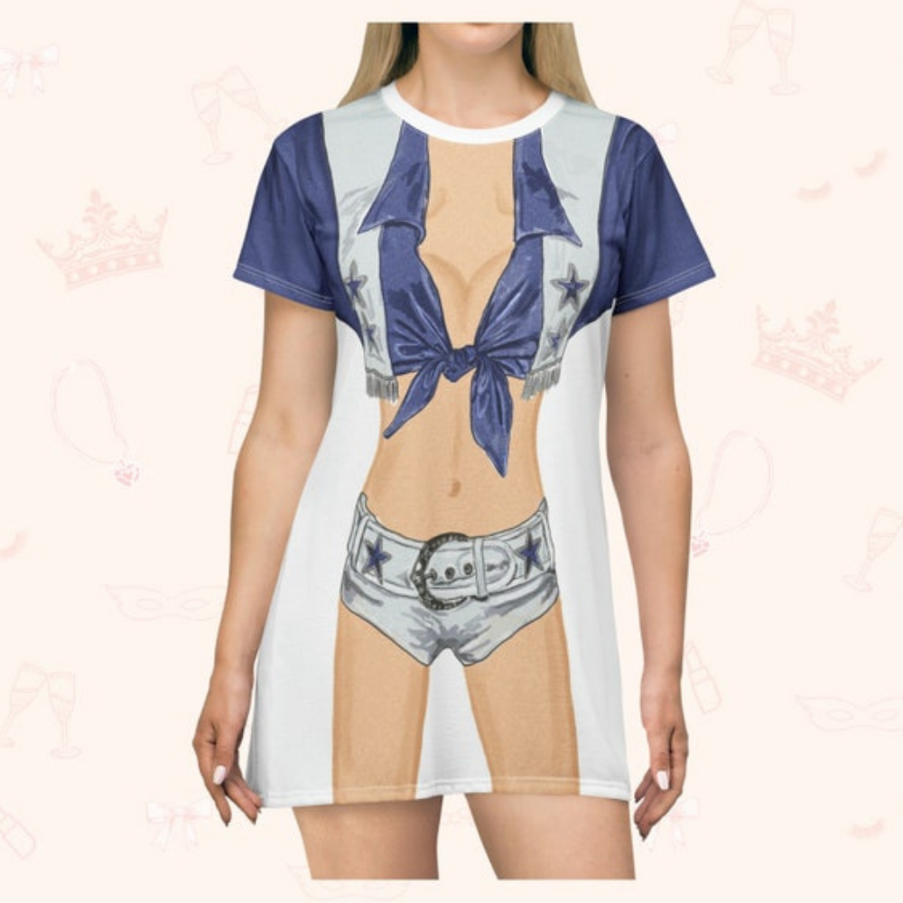 Cowgirl Loungewear Cosplay Costume  - Tshirt Dress