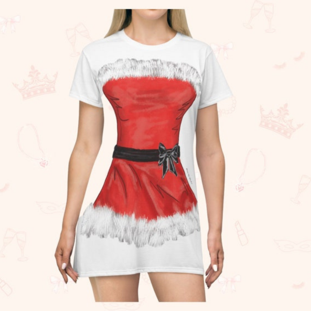 Red Loungewear Cosplay Costume - Tshirt Dress