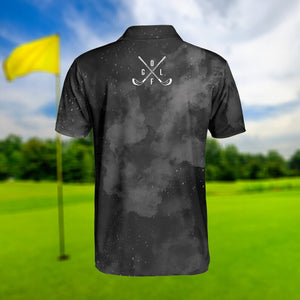 Golf Smoke Pattern Black White - Gift For Golf Lovers - Men Polo