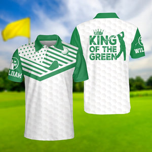 King Of The Green Playing Golf - Gift For Golf Lovers - Men Polo