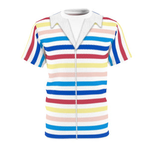 Allan Colorful Striped Beach Rainbow Pink Doll Costume Cosplay - T-Shirt