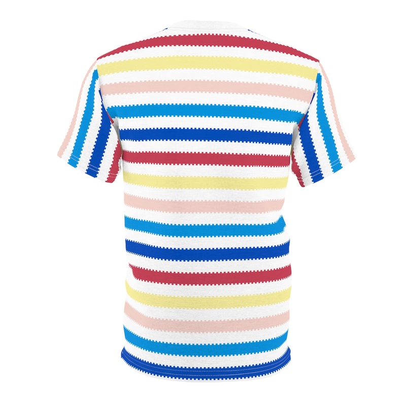 Allan Colorful Striped Beach Rainbow Pink Doll Costume Cosplay - T-Shirt