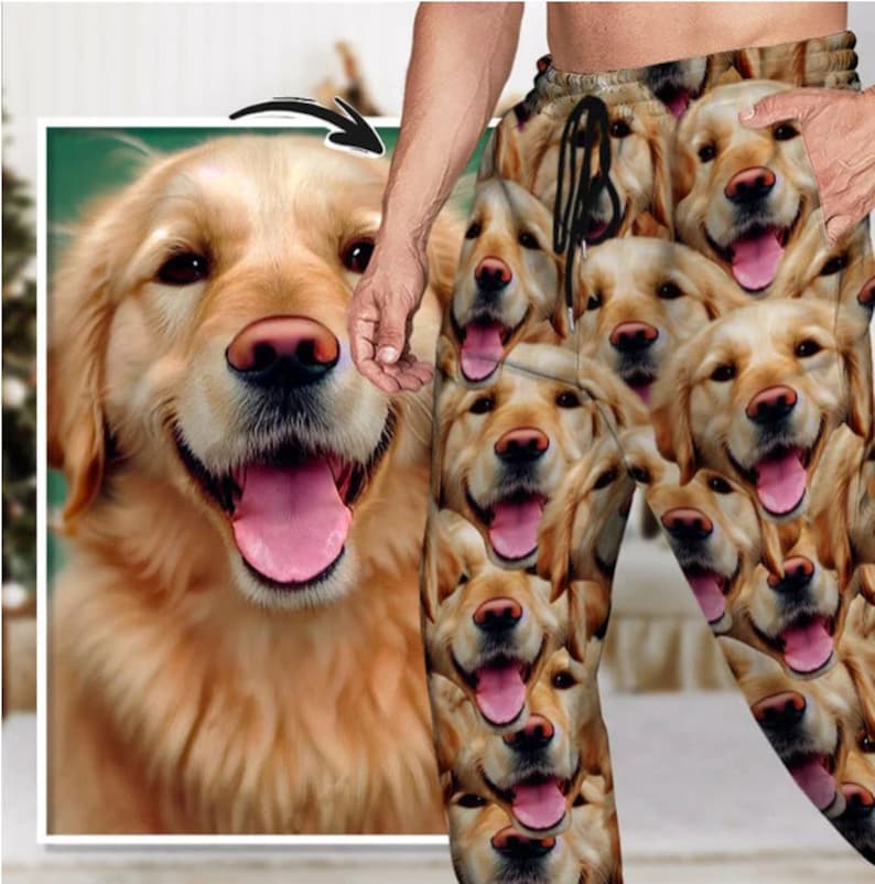 Custom Photo Portrait Photo Of Your Lovely Pet - Gift For Dog, Cat Lovers - Personalized Sweatpants