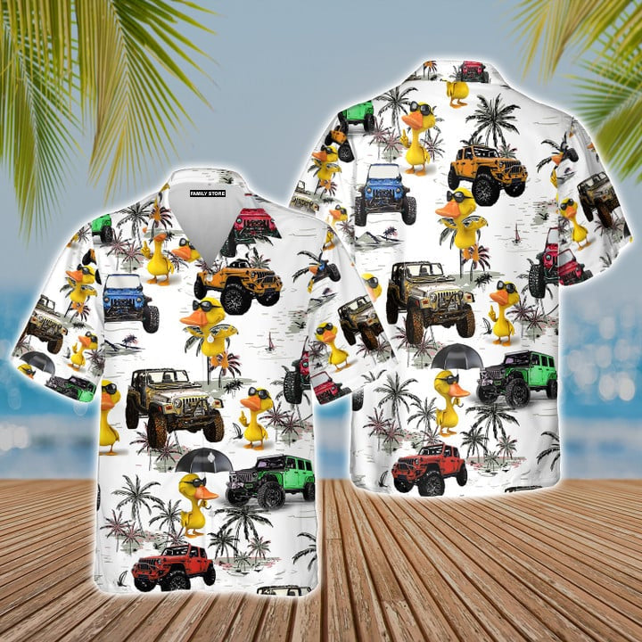 Ocean Jeep Duck Hawaiian Shirt