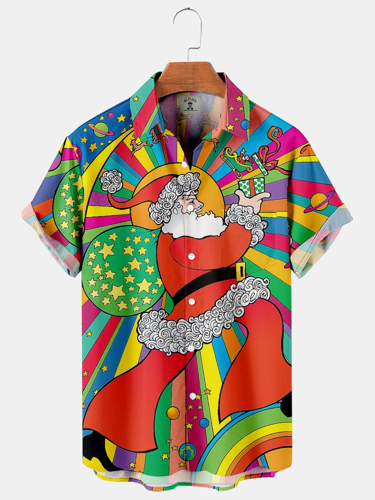 Christmas Hippie Magical Santa  - Hawaiian Shirt