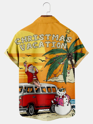 Santa Claus And Christmas Vacation - Hawaiian Shirt