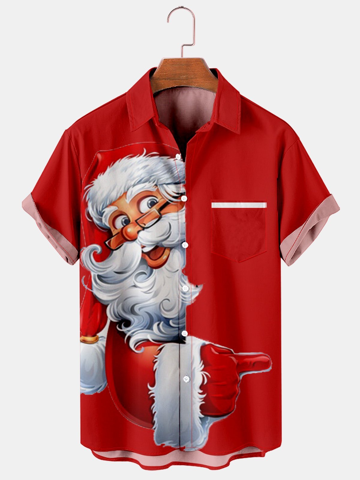 Merry Christmas Happy Santa Claus  - Hawaiian Shirt