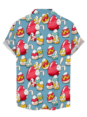 Easter Red Egg Bunny Pattern - Hawaiian Shirt