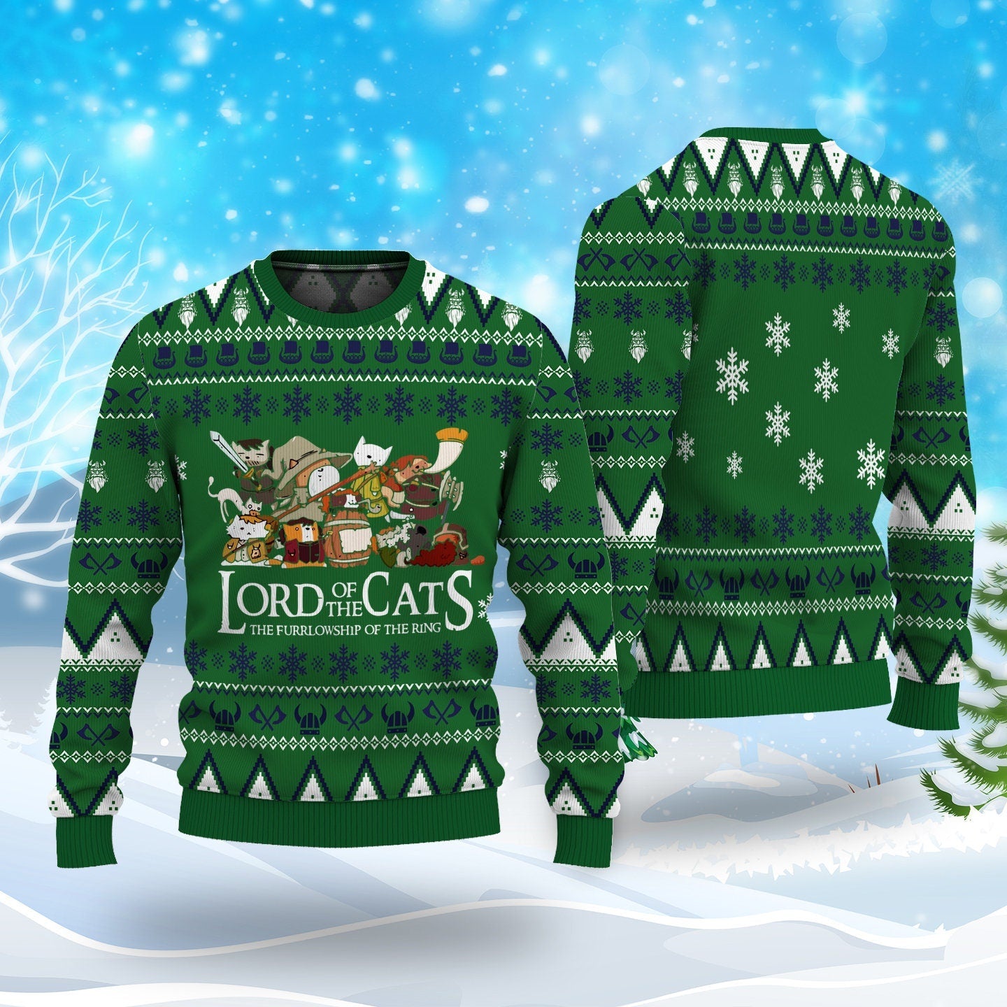 lord of cats xmas ugly christmas sweater sweatshirt_1669272552