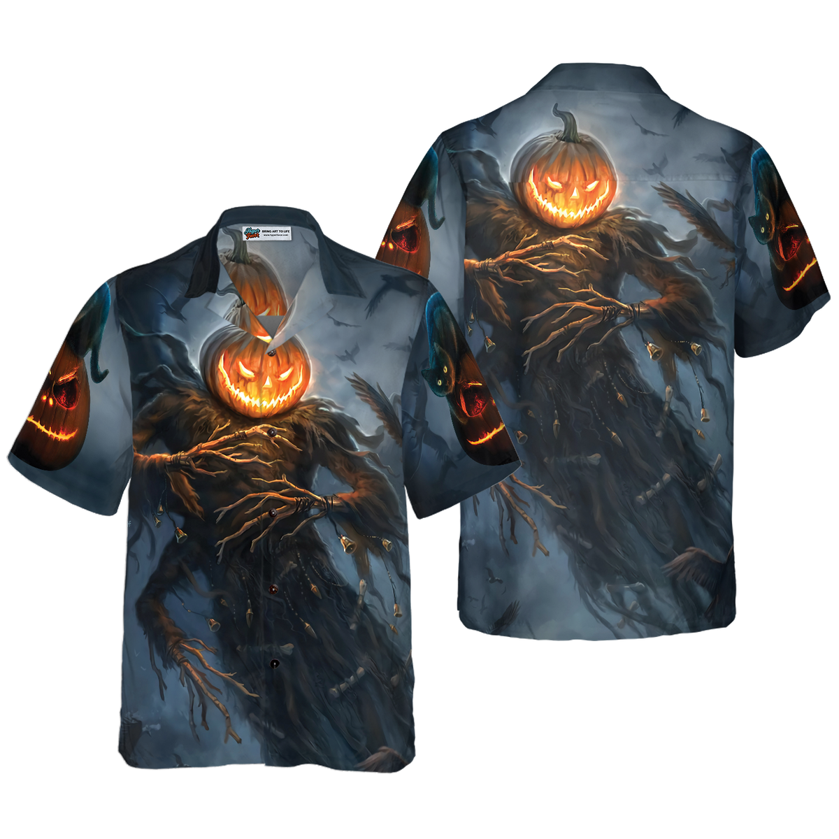 Pumpkin Cat Monster Halloween - Hawaiian Shirt