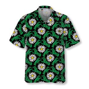 Halloween Frankenstein's Monster And Daisies - Hawaiian Shirt