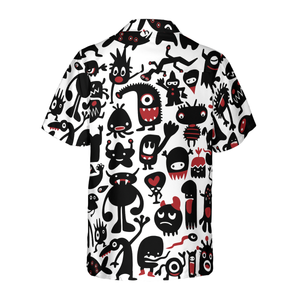 Black Monsters Halloween - For Men And Women - Hawaiian Shirt