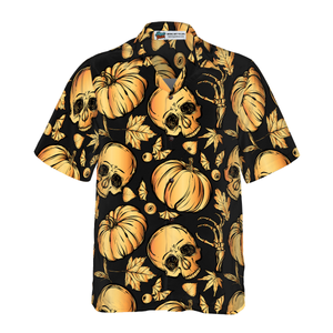 Pumpkin & Skull Halloween - Hawaiian Shirt