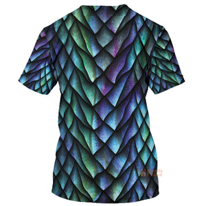 Blue Dragon Scales - Costume Cosplay T-Shirt