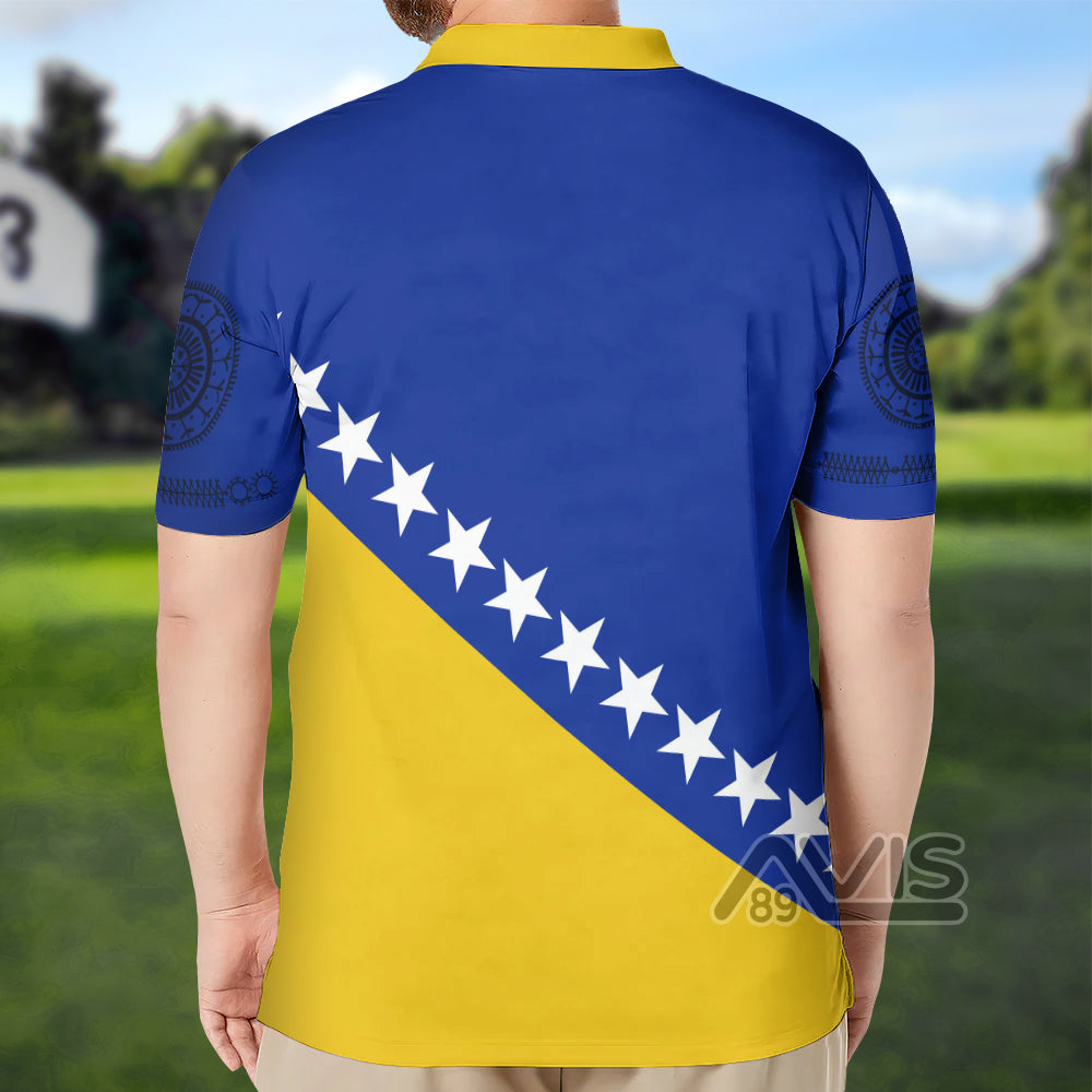 Avis89 Bosnia And Herzegovina Bosnian Tattoo Golf - Men Polo Shirt 