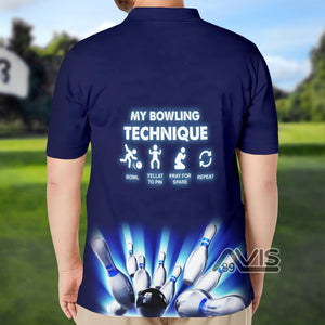 Avis89 My Bowling Technique -Men Polo Shirt 