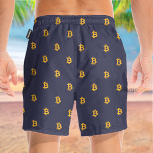 Bitcoin Seamless Pattern - Beach Shorts