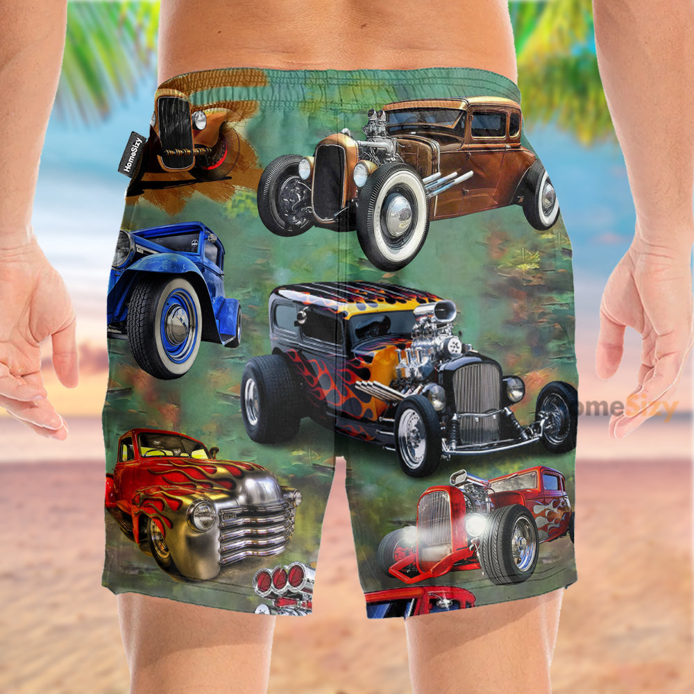 Hot Rod Cars Awesome - Beach Shorts