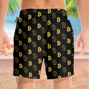 Seamless Bitcoin Pattern - Beach Shorts