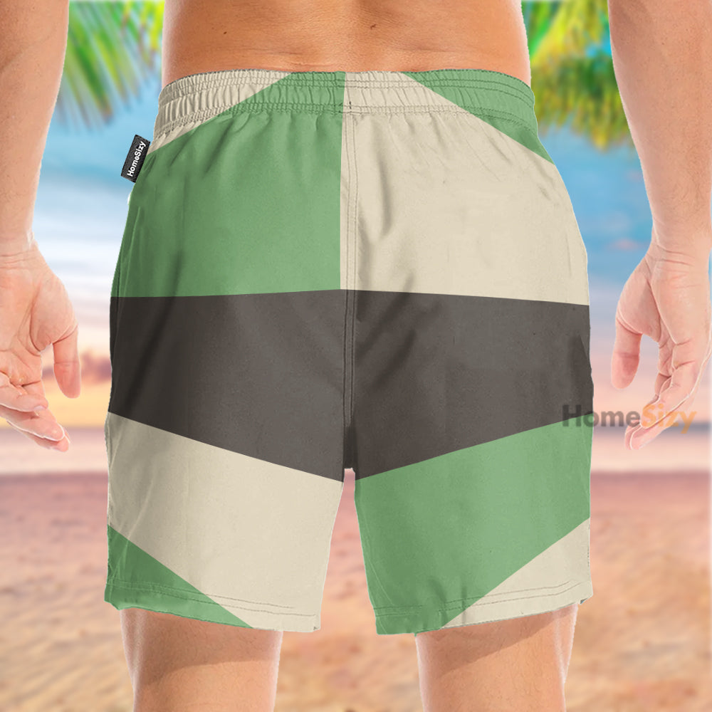 Stop Staring At My Coc Green Brown - Beach Shorts