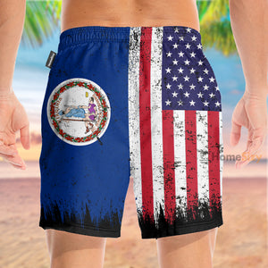 Virginia x American Flag - Beach Shorts