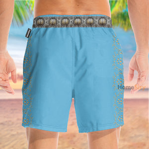 Elvis Presley Blue Cosplay Costume - Beach Shorts