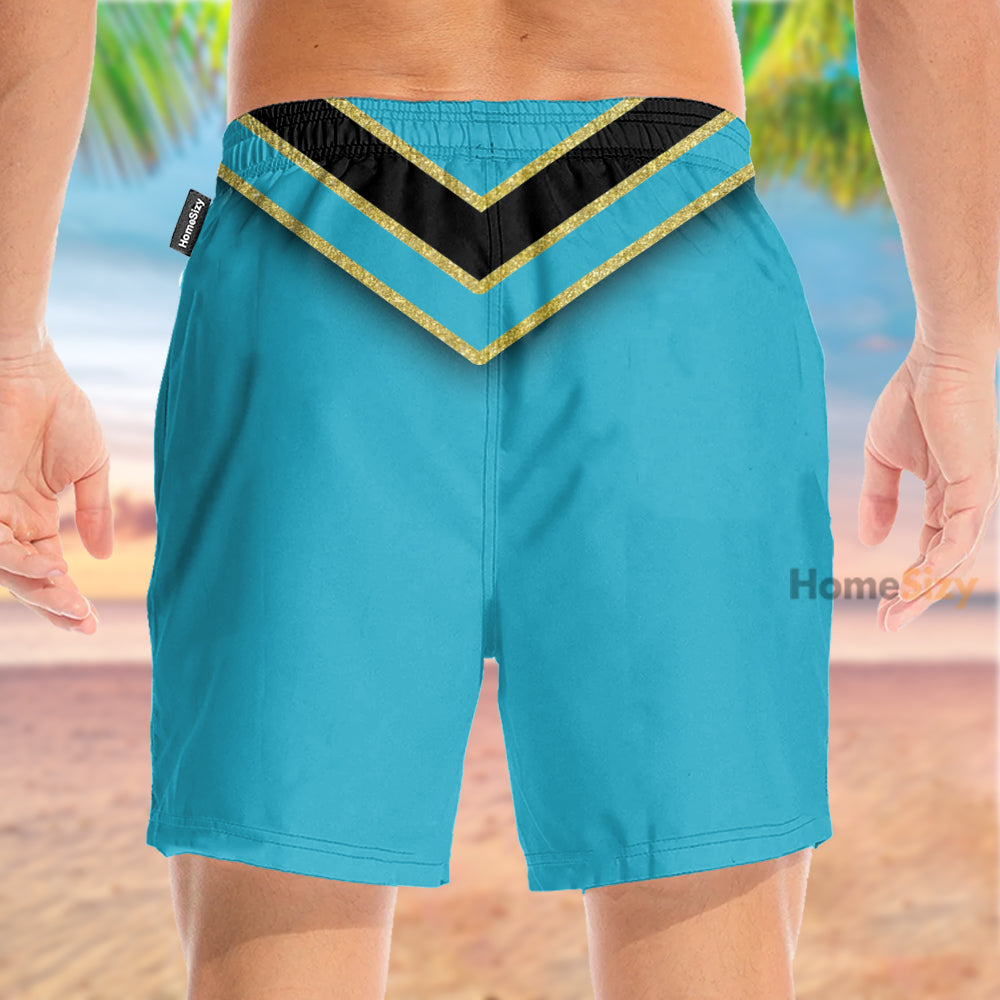 Power Rangers Mystic Force Blue Cosplay Costume - Beach Shorts