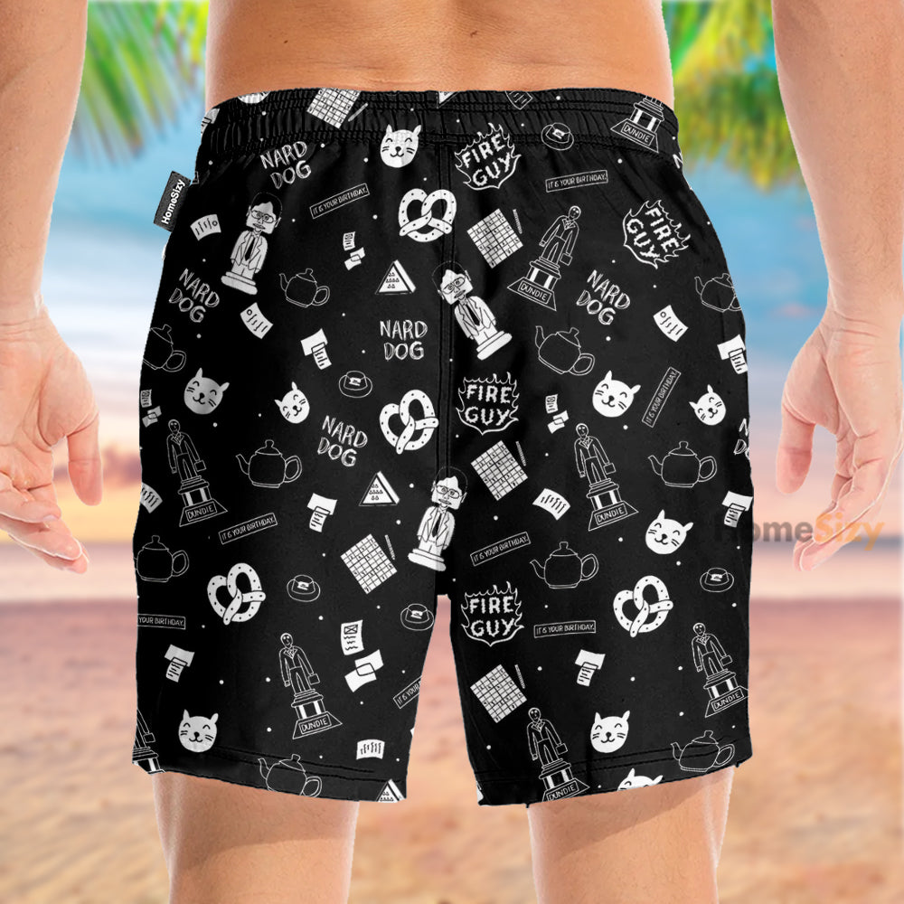 The Office Movie B&W Pattern Cosplay Costume - Beach Shorts