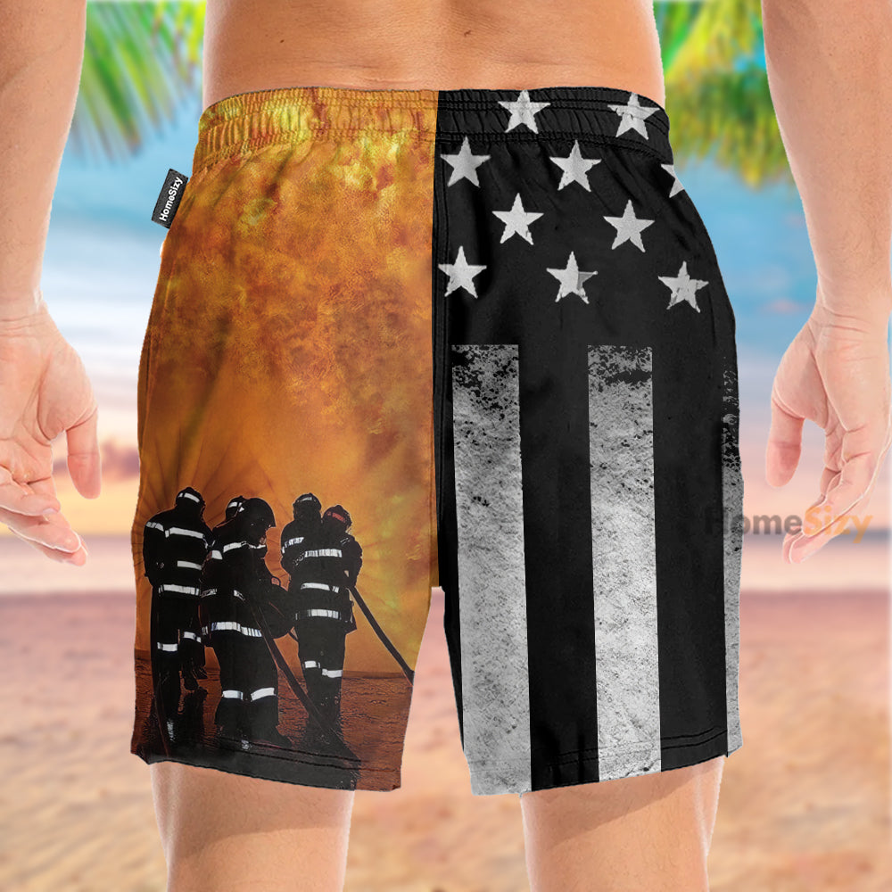 American Firefighter Fire Rescue - Beach Shorts