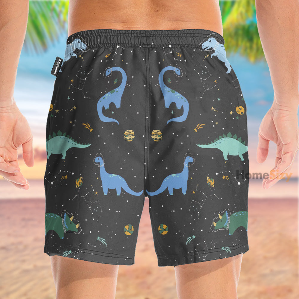 Dinosaurs In The Galaxy - Beach Shorts