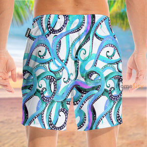 Octopus Tentacles Blue - Beach Shorts