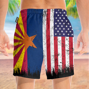 Arizona x American Flag - Beach Shorts