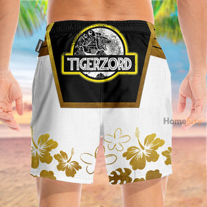 Mighty Morphin Power Ranger White Cosplay Costume - Beach Shorts