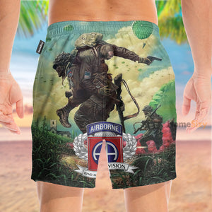 Paratrooper 82nd Airborne Division - Beach Shorts