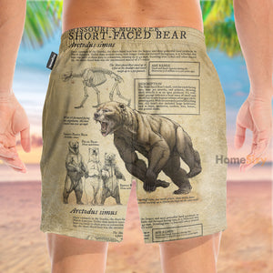 Short-Faced Bear Funny Tropical - Beach Shorts