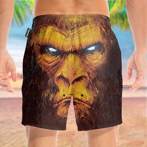 Angry Gorilla Summer Vacation Tropical - Beach Shorts