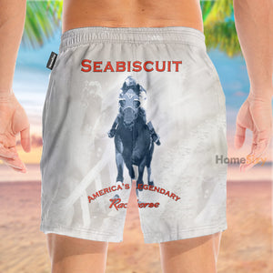 Seabiscuit American's Legendary Racing Horse - Beach Shorts