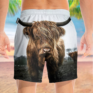 Highland Cattle Funny - Beach Shorts