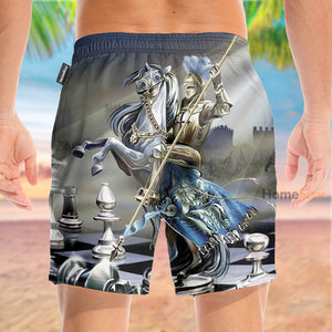 The Knight In Chess - Beach Shorts