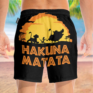 Hakuna Matata Sunflower Funny Tropical - Beach Shorts