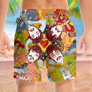 The Beatles Cosplay Costume Funny - Beach Shorts