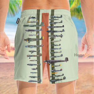 World War II Aircraft - Beach Shorts