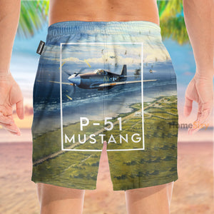 North American P-51 Mustang - Beach Shorts