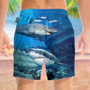 Deep Sea Sharks Tropical - Beach Shorts