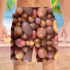 Potato Pattern Funny - Beach Shorts