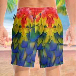 Macaw Feather Cosplay Costume - Beach Shorts