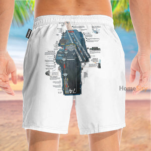 Aircraft Carrier - Beach Shorts