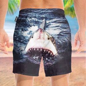 Shark Big Jaws Tropical - Beach Shorts