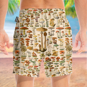 Mushrooms Funny Tropical - Beach Shorts